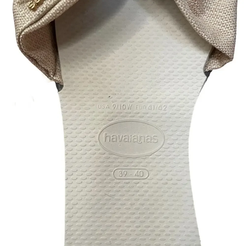 Havaianas St. Tropez Shine Flip Flop Thong Sandal Women's  9/10 39/40 NEW